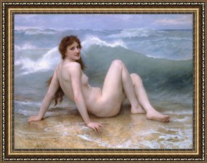 Waves, Framed Prints - The Wave (1896) by William Adolphe Bouguereau