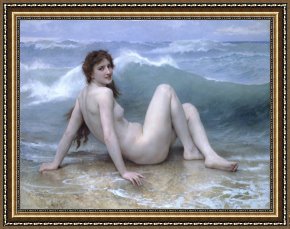 Waves, Framed Prints - The Wave by William Adolphe Bouguereau