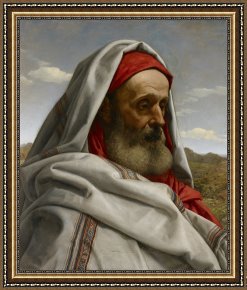 Bust Framed Prints - Eliezer Of Damascus by William Dyce