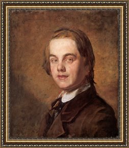 (selfportrait) Framed Prints - Selfportrait by William Holman Hunt