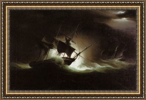 Royal Framed Prints - The Royal George on Her Return From Ireland by William Huggins