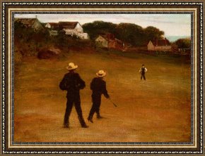 Pianist And Checker Players 1924 Framed Prints - The Ball Players by William Morris Hunt