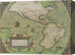 Song of The North Canvas Prints - Map of North and South America by Abraham Ortelius