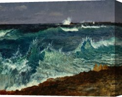 Seascapes Canvas Paintings - Seascape by Albert Bierstadt