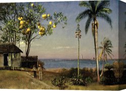 Berlin Street Scene Canvas Prints - Tropical Scene by Albert Bierstadt