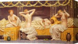 Summer Canvas Prints - A Summer Night by Albert Joseph Moore