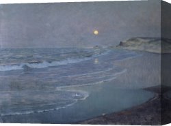 Seascapes Canvas Paintings - Seascape by Alexander Harrison