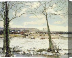 Cold Canvas Paintings -  The Frozen Meadow by Alexander Jamieson
