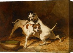 Dedreux Canvas Paintings - Jouant Devant Une Ecuelle by Alfred Dedreux