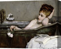 George John Pinwell Canvas Prints - The Bath by Alfred George Stevens