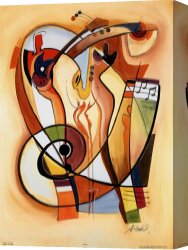 Wild Boars Canvas Paintings - Wild Party Ii by alfred gockel