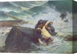 Alfred Dedreux Or De Dreux Canvas Paintings - Adieu by Alfred Guillou