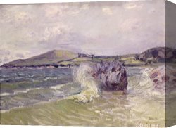 Lady Clown Canvas Prints - Ladys Cove Wales 1897 by Alfred Sisley