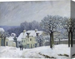 Alfred Dedreux Or De Dreux Canvas Paintings - The Place du Chenil at Marly le Roi by Alfred Sisley