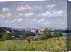 Alfred Dedreux Or De Dreux Canvas Paintings - The Valley of the Seine at Saint Cloud by Alfred Sisley