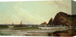 Apartments of Queen Elizabeth of Prussia, Charlottenburg Palace, Berlin Canvas Prints - Cliffs at Cape Elizabeth by Alfred Thompson Bricher