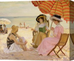 Beach Canvas Prints - The Beach by Alfred Victor Fournier