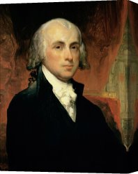 School Canvas Paintings - James Madison by American School