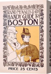 Boston Celebration Canvas Prints - Poster Advertising Rand Mcnally And Co's Hand Guide To Boston by American School