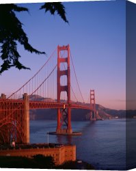 The Brandenburg Gate Berlin Canvas Paintings - View of the Golden Gate Bridge by American School