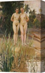 Unclothed Canvas Prints - Two Friends by Anders Leonard Zorn