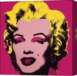 Hot Quartet Canvas Prints - Marilyn c.1967 Hot Pink by Andy Warhol
