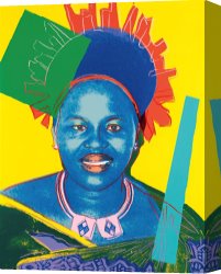 Apartments of Queen Elizabeth of Prussia, Charlottenburg Palace, Berlin Canvas Prints - Queen Ntombi Twala of Swaziland From Reigning Queens by Andy Warhol