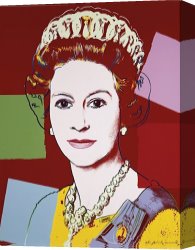 Apartments of Queen Elizabeth of Prussia, Charlottenburg Palace, Berlin Canvas Prints - Reigning Queens Queen Elizabeth II of The United Kingdom c.1985 Dark Outline by Andy Warhol