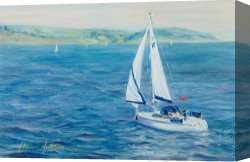 Home Canvas Paintings - Sailing Home by Antonia Myatt