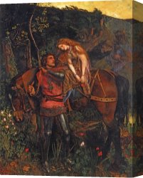 Belle Du Jour Canvas Prints - La Belle Dame Sans Merci by Arthur Hughes