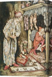 Night Canvas Paintings - The Night Before Christmas by Arthur Rackham