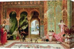 Apartments of Queen Elizabeth of Prussia, Charlottenburg Palace, Berlin Canvas Prints - A Royal Palace in Morocco by Benjamin Jean Joseph Constant