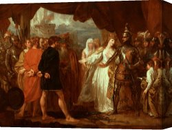 Apartments of Queen Elizabeth of Prussia, Charlottenburg Palace, Berlin Canvas Prints - Queen Philippa Interceding for the Lives of the Burghers of Calais by Benjamin West