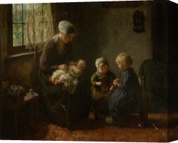 Family Canvas Prints - Happy Family by Bernard Jean Corneille Pothast