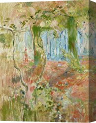 Undergrowth Canvas Prints - Undergrowth In Autumn by Berthe Morisot
