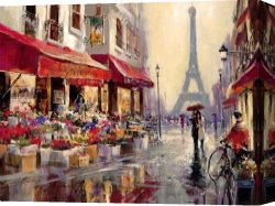 Jazz Festival in Paris Canvas Prints - April in Paris by brent heighton