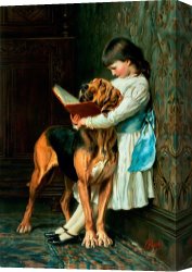 Boy Canvas Paintings - Naughty Boy or Compulsory Education by Briton Riviere