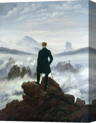African Keeping a Horse at The Side of a Sea Canvas Paintings - The Wanderer above the Sea of Fog by Caspar David Friedrich