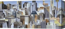 Catherine Abel Canvas Paintings - Composition Looking East by Catherine Abel