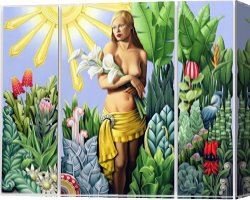 Catherine Abel Canvas Paintings - Eden by Catherine Abel