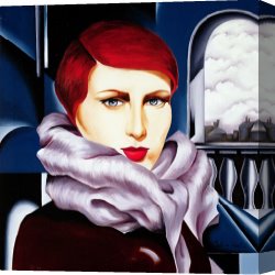 Catherine Abel Canvas Paintings - European Winter by Catherine Abel