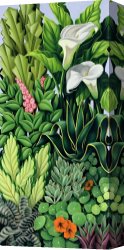 Catherine Abel Canvas Paintings - Foliage by Catherine Abel