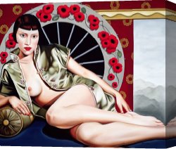 Catherine Abel Canvas Paintings - Golden Poppy Hour by Catherine Abel