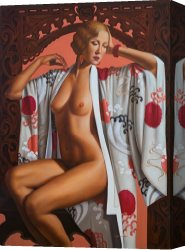 Catherine Abel Canvas Paintings - Kimono by Catherine Abel
