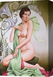 Catherine Abel Canvas Paintings - Petite Libullule by Catherine Abel