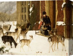 Charles Canvas Paintings - The Sisters of Charity by Charles Burton Barber