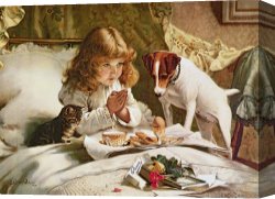 Charles Canvas Paintings - Suspense by Charles Burton