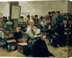Charles Canvas Paintings - In the Land of Promise by Charles Frederic Ulrich