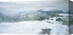 Cold Canvas Paintings - Moorland by Charles Hardaker