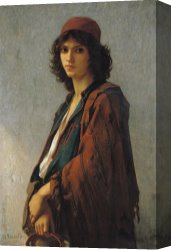Charles Canvas Paintings - Young Bohemian Serb by Charles Landelle